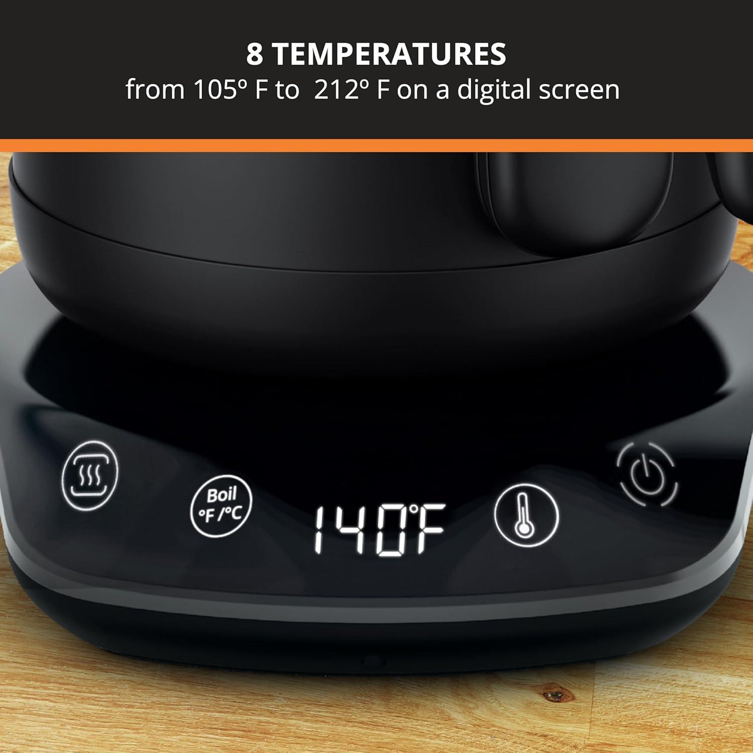 image:imageKRUPS 15L Electric Kettle Stainless Steel Cool Touch Interior Fast Boiling One Cup in 80 Seconds Double Wall Auto Off Keep Warm Hot Water Kettle Electric Cordless BlackWhiteGooseneck Kettle