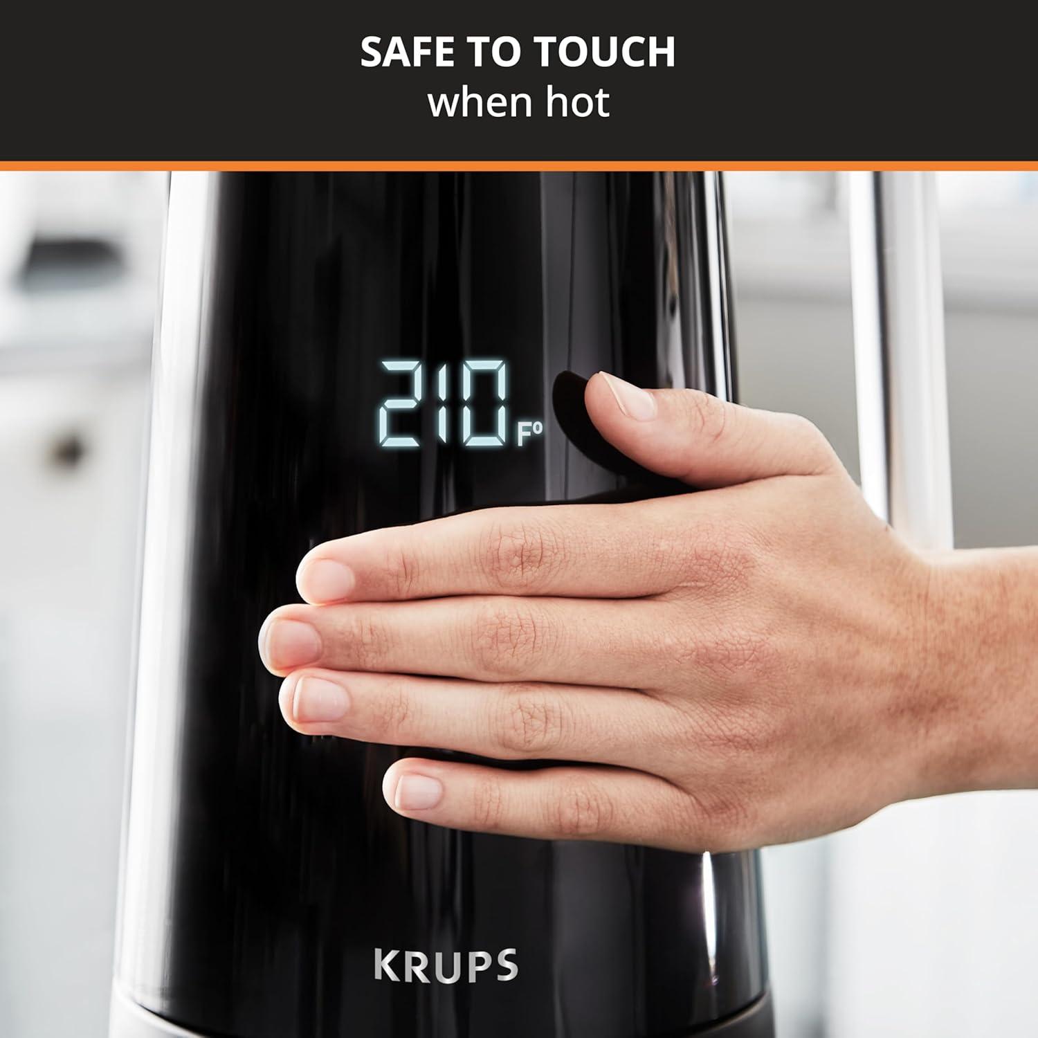 image:imageKRUPS 15L Electric Kettle Stainless Steel Cool Touch Interior Fast Boiling One Cup in 80 Seconds Double Wall Auto Off Keep Warm Hot Water Kettle Electric Cordless BlackWhiteDigital Kettle