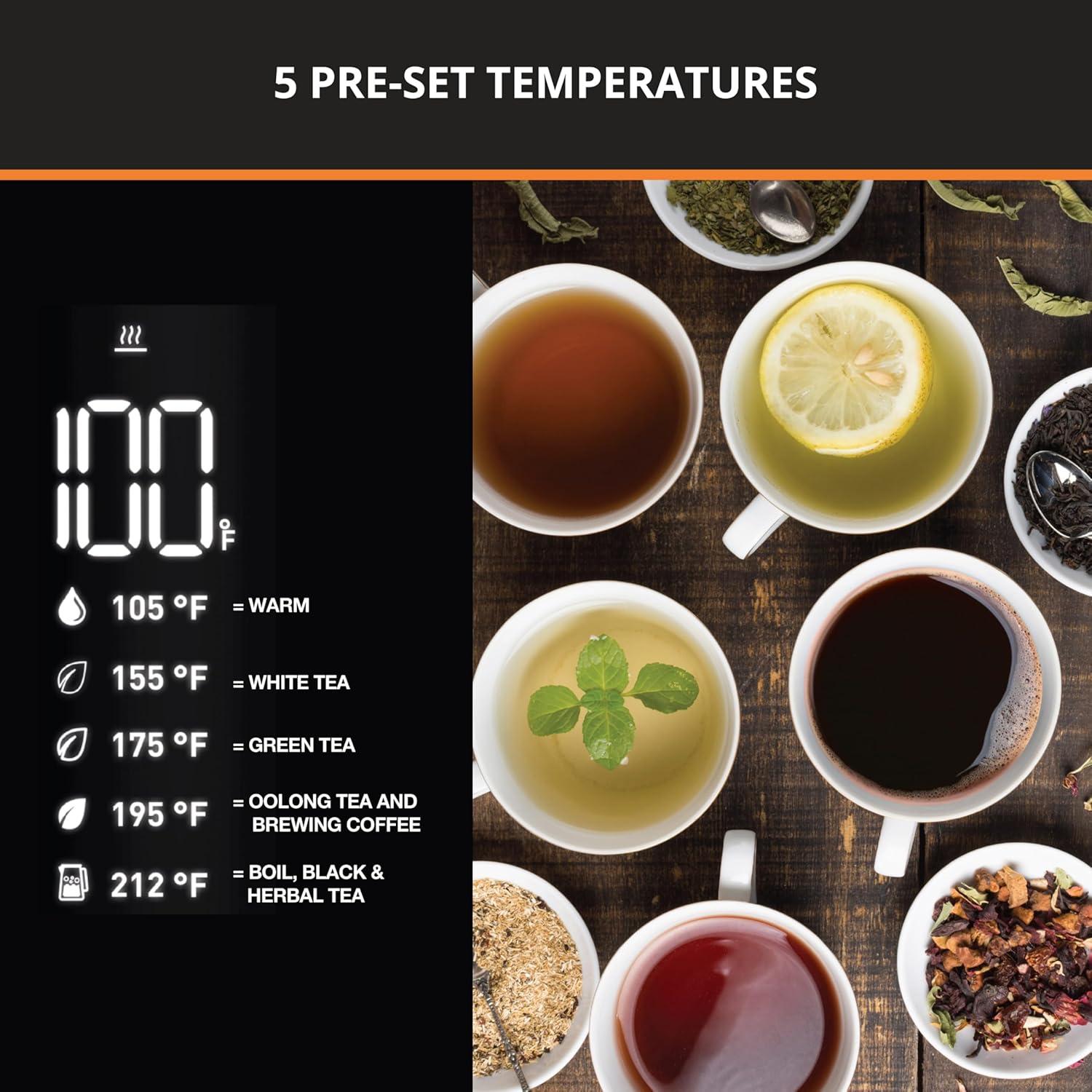 image:imageKRUPS 15L Electric Kettle Stainless Steel Cool Touch Interior Fast Boiling One Cup in 80 Seconds Double Wall Auto Off Keep Warm Hot Water Kettle Electric Cordless BlackWhiteDigital Kettle