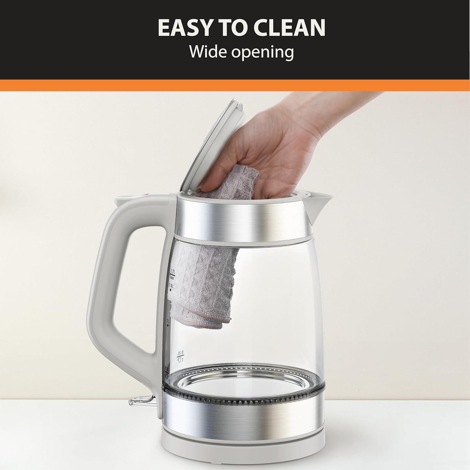 image:imageKRUPS 15L Electric Kettle Stainless Steel Cool Touch Interior Fast Boiling One Cup in 80 Seconds Double Wall Auto Off Keep Warm Hot Water Kettle Electric Cordless BlackWhiteGlass Kettle