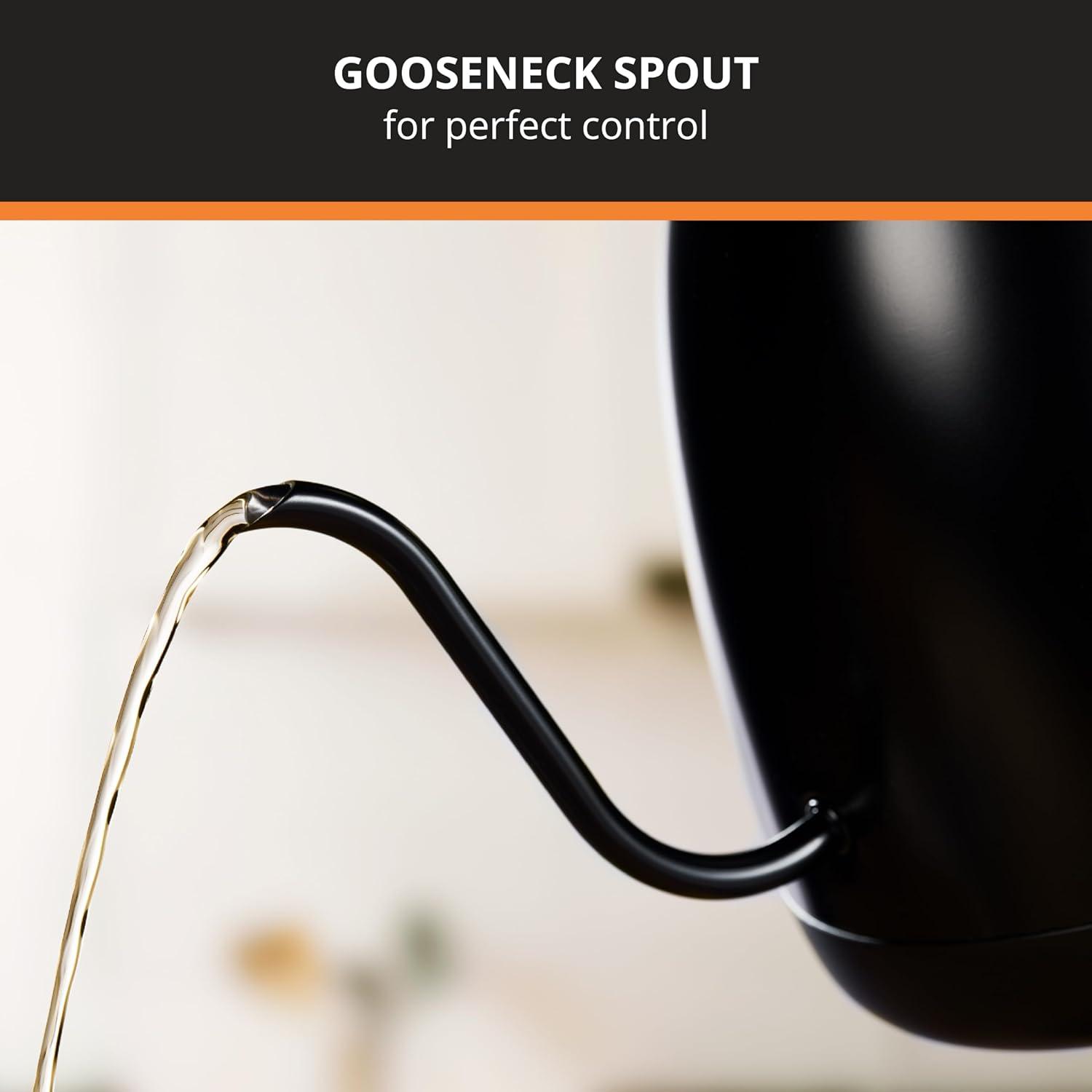 image:imageKRUPS 15L Electric Kettle Stainless Steel Cool Touch Interior Fast Boiling One Cup in 80 Seconds Double Wall Auto Off Keep Warm Hot Water Kettle Electric Cordless BlackWhiteGooseneck Kettle
