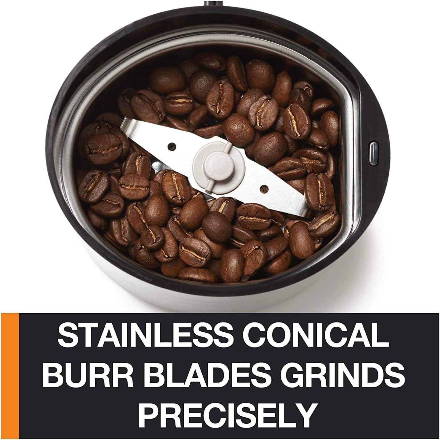 image:imageKRUPS 3oz Coffee Grinder Ultimate Silent Vortex Plastic and Stainless Steel Grinder with Removable Bowl MessFree 8 Times Quieter 2 Speeds 240 WattsDry HerbsDishwasher Safe12 cups ground SilverBlack