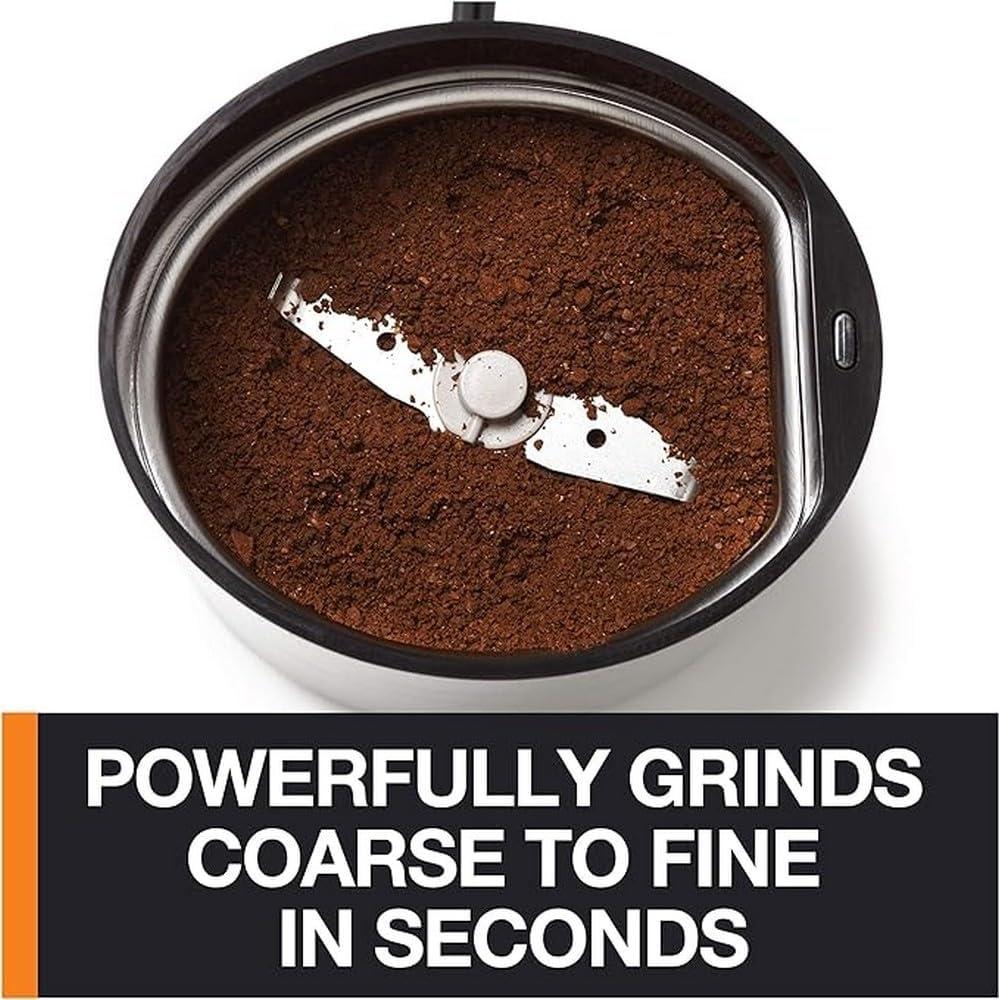 image:imageKRUPS 3oz Coffee Grinder Ultimate Silent Vortex Plastic and Stainless Steel Grinder with Removable Bowl MessFree 8 Times Quieter 2 Speeds 240 WattsDry HerbsDishwasher Safe12 cups ground SilverBlack