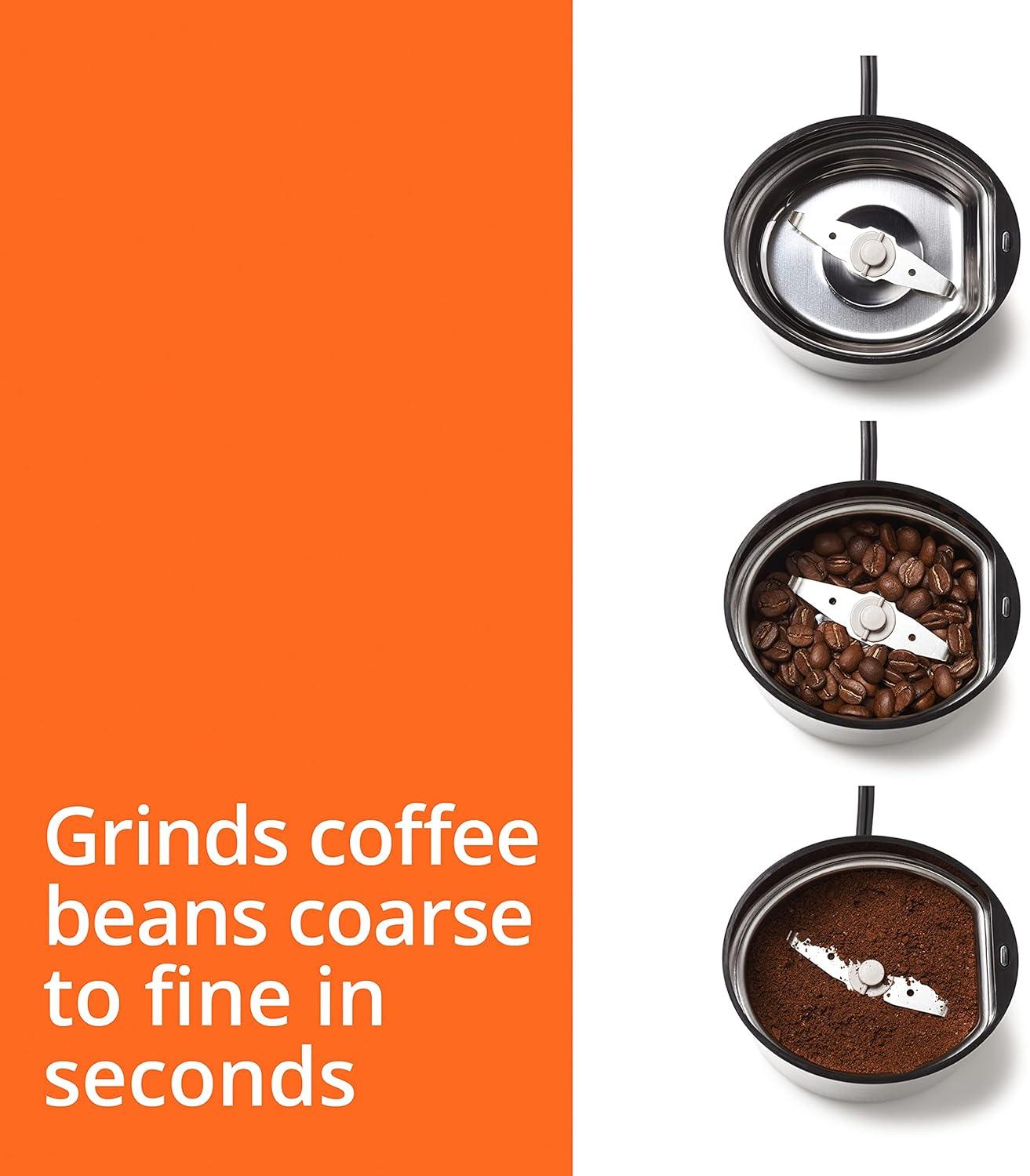 image:imageKRUPS 3oz Coffee Grinder Ultimate Silent Vortex Plastic and Stainless Steel Grinder with Removable Bowl MessFree 8 Times Quieter 2 Speeds 240 WattsDry HerbsDishwasher Safe12 cups ground SilverStainless Steel