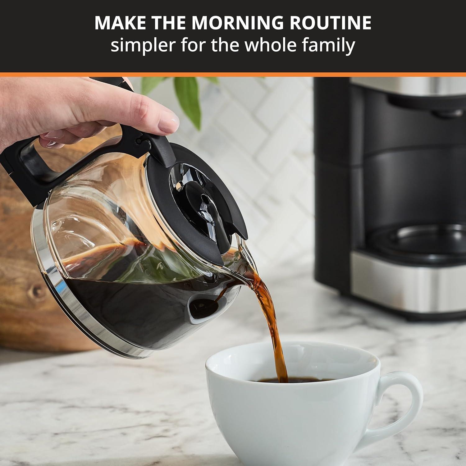 image:imageKRUPS Simply Brew Compact 5 Cup Coffee Maker Stainless Steel Design Pause amp Brew Keep Warm Reusable Filter DripFree Carafe5Cup Pack of 4