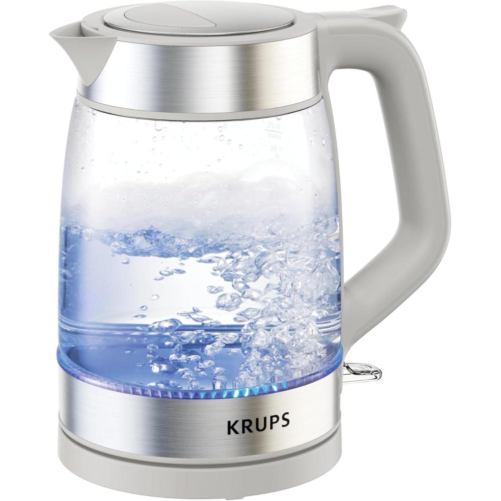 image:imageKRUPS 15L Electric Kettle Stainless Steel Cool Touch Interior Fast Boiling One Cup in 80 Seconds Double Wall Auto Off Keep Warm Hot Water Kettle Electric Cordless BlackWhiteGlass Kettle