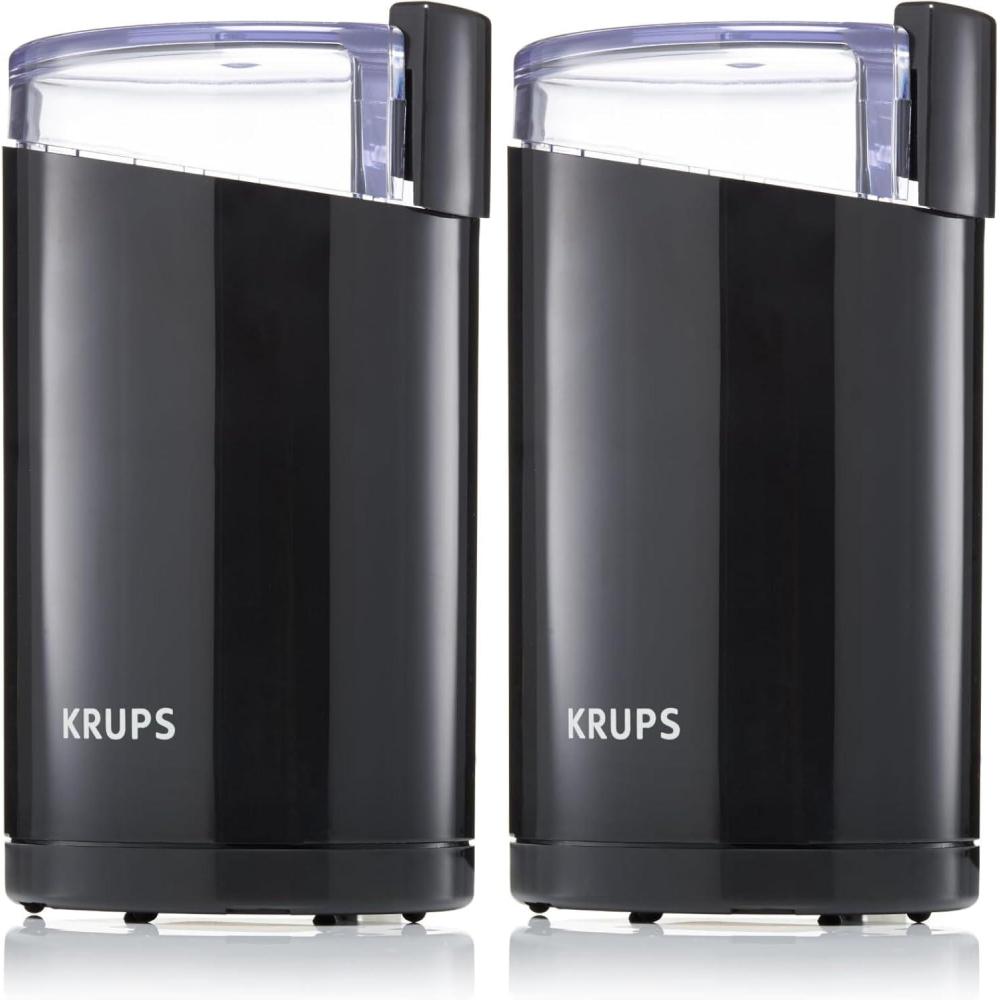 image:imageKRUPS 3oz Coffee Grinder Ultimate Silent Vortex Plastic and Stainless Steel Grinder with Removable Bowl MessFree 8 Times Quieter 2 Speeds 240 WattsDry HerbsDishwasher Safe12 cups ground SilverBlack