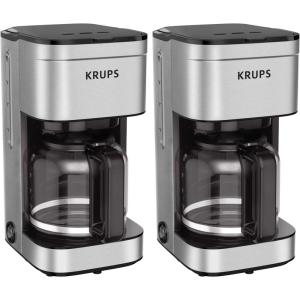 image:imageKRUPS Simply Brew Compact 5 Cup Coffee Maker Stainless Steel Design Pause amp Brew Keep Warm Reusable Filter DripFree Carafe10Cup Pack of 2