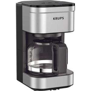 image:imageKRUPS Simply Brew Compact 5 Cup Coffee Maker Stainless Steel Design Pause amp Brew Keep Warm Reusable Filter DripFree Carafe5Cup