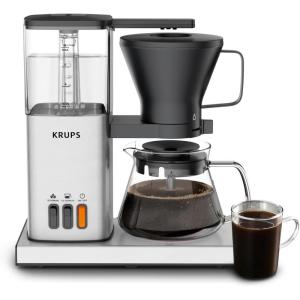 image:imageKRUPS Simply Brew Compact 5 Cup Coffee Maker Stainless Steel Design Pause amp Brew Keep Warm Reusable Filter DripFree Carafe8Cup