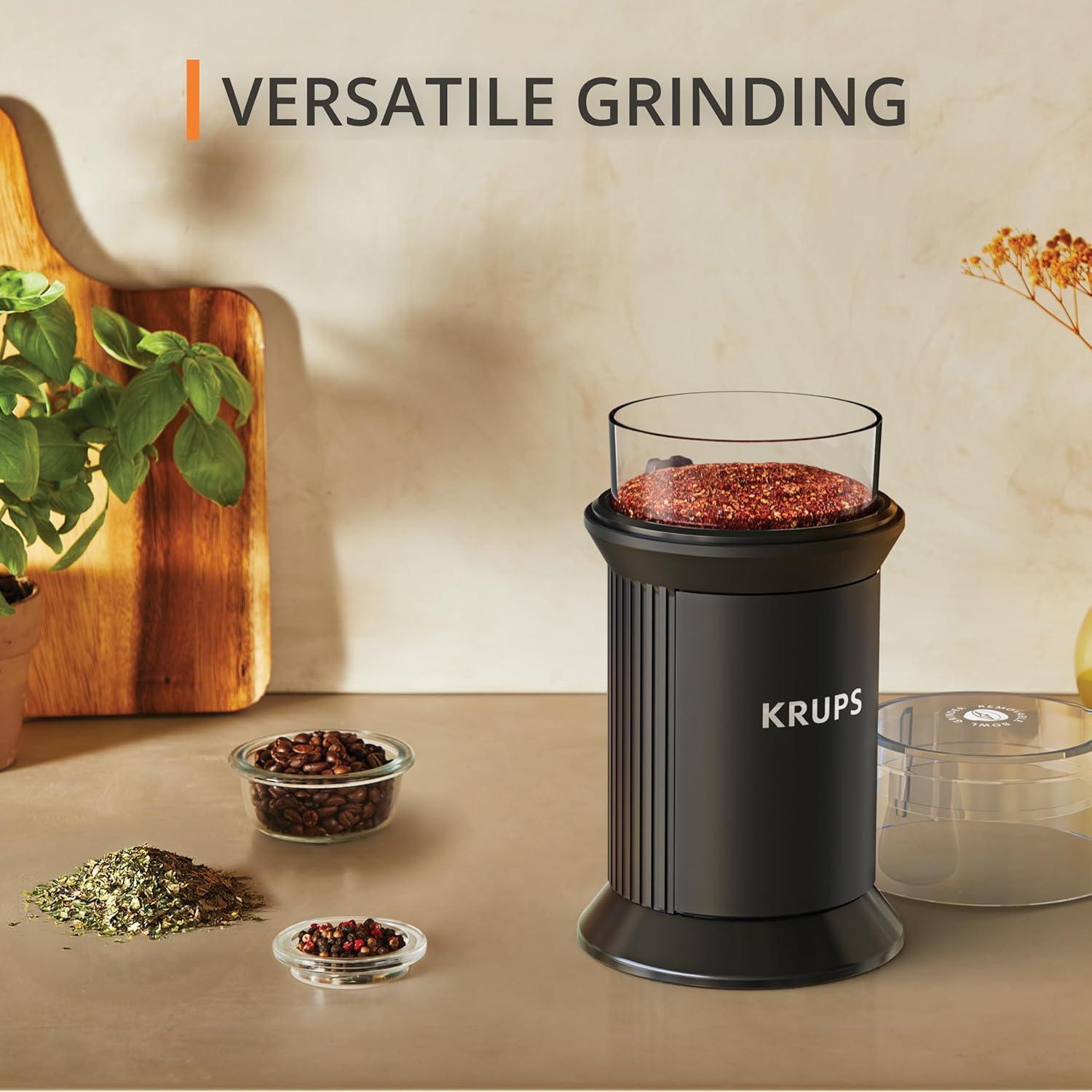 image:imageKRUPS Electric Blade Coffee Grinder 16 Oz Adjustable Coarse to Fine for the Perfect Espresso Grind Coffee Beans Spices amp Herbs Removable Dishwasher Safe Bowl BlackBlack