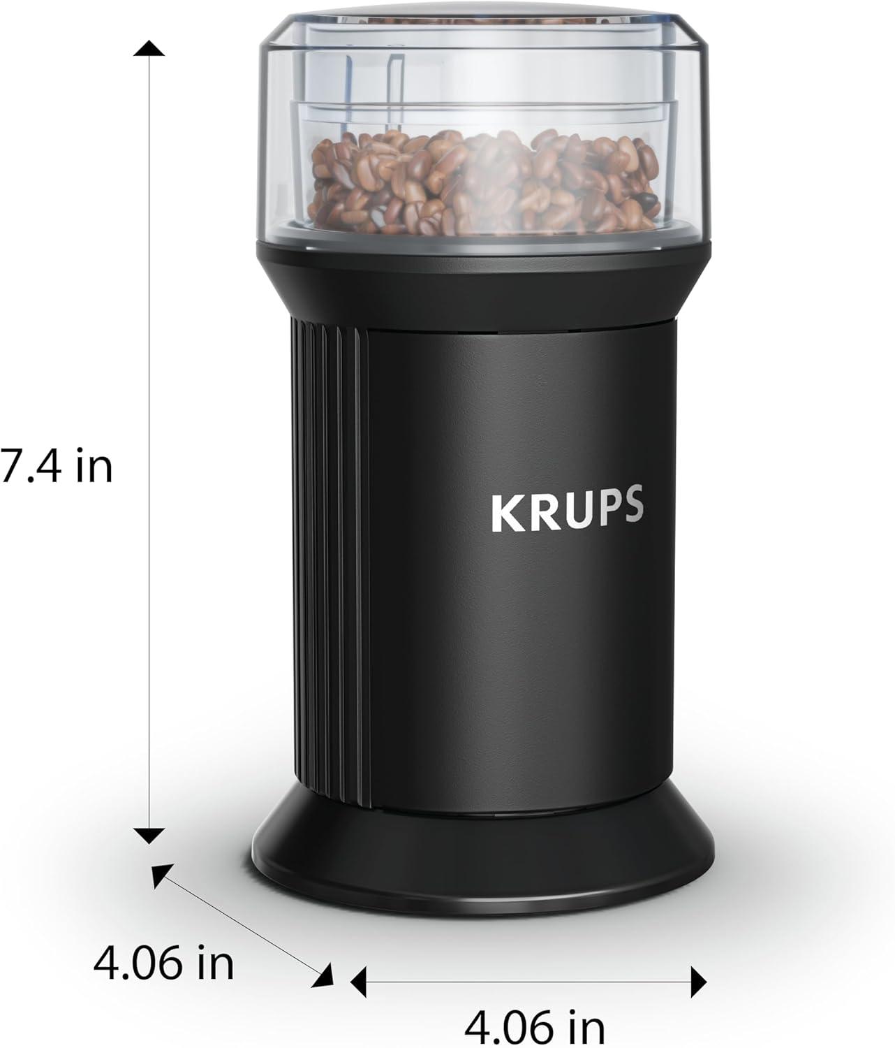 image:imageKRUPS Electric Blade Coffee Grinder 16 Oz Adjustable Coarse to Fine for the Perfect Espresso Grind Coffee Beans Spices amp Herbs Removable Dishwasher Safe Bowl BlackBlack