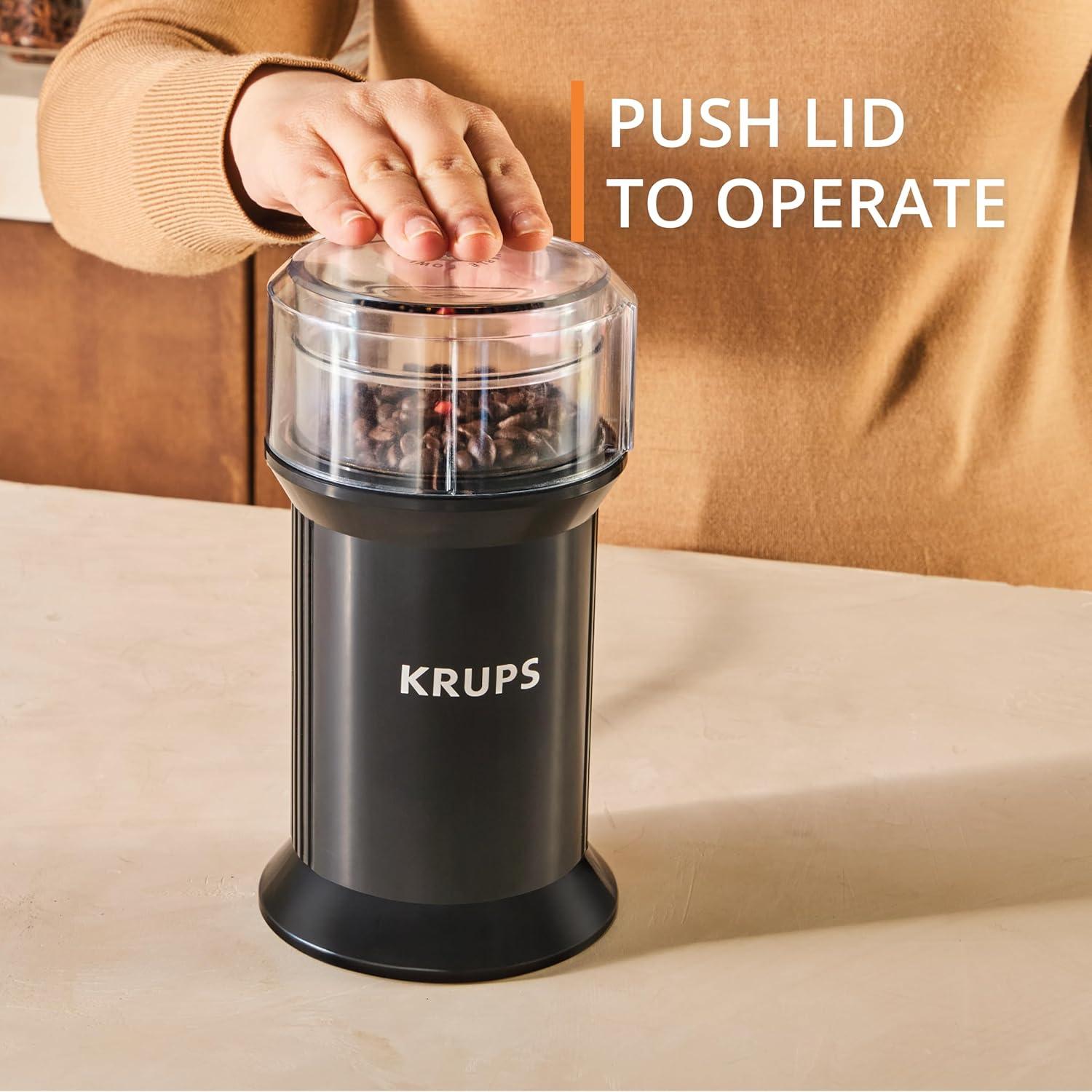 image:imageKRUPS Electric Blade Coffee Grinder 16 Oz Adjustable Coarse to Fine for the Perfect Espresso Grind Coffee Beans Spices amp Herbs Removable Dishwasher Safe Bowl BlackBlack