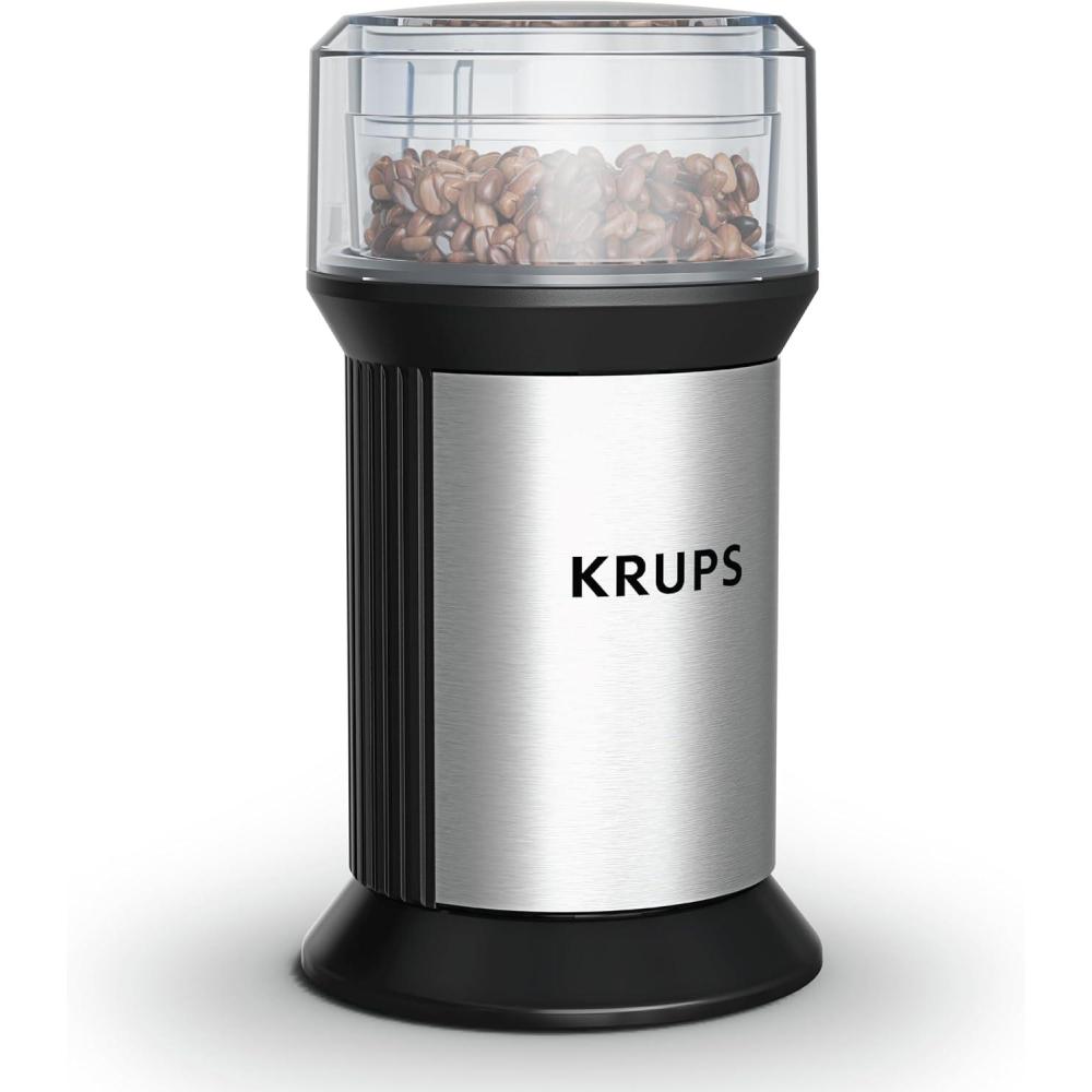image:imageKRUPS Electric Blade Coffee Grinder 16 Oz Adjustable Coarse to Fine for the Perfect Espresso Grind Coffee Beans Spices amp Herbs Removable Dishwasher Safe Bowl BlackStainless Steel