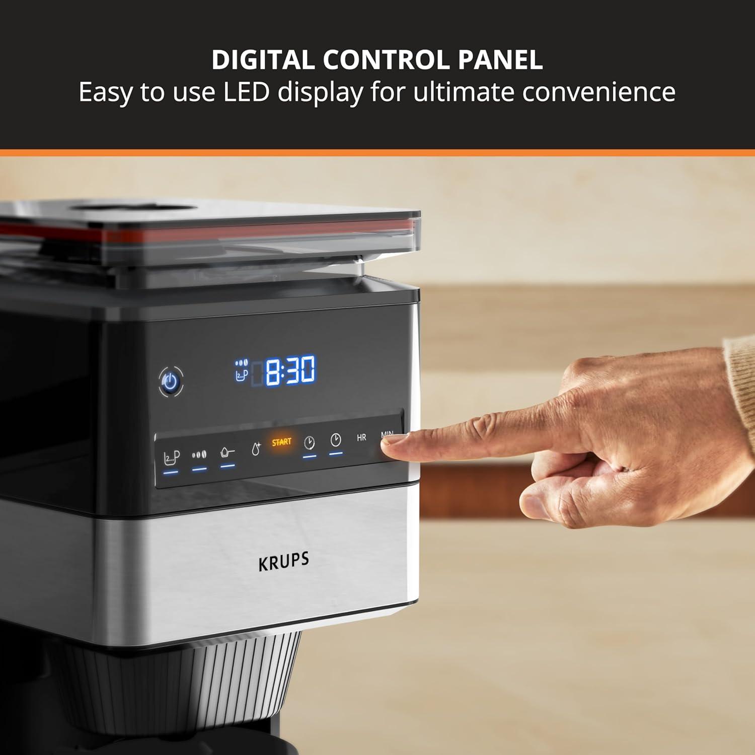 image:imageKRUPS Grind Brew Aroma Filter Coffee Maker Detachable Conical Grinder Easy Cleaning