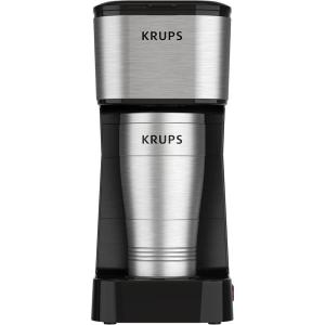 image:imageKRUPS Simply Brew Stainless Steel and Glass Carafe 12 Cup Drip Coffee Maker Programmable with Digital Display Dishwasher Safe Drip Free Coffee Machine Black and Silver2Cup