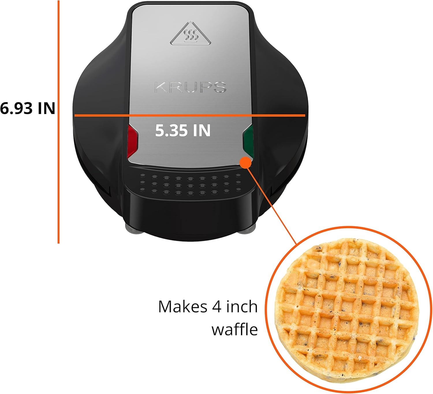 image:imageKRUPS Simply Round Waffle Maker 4 inches
